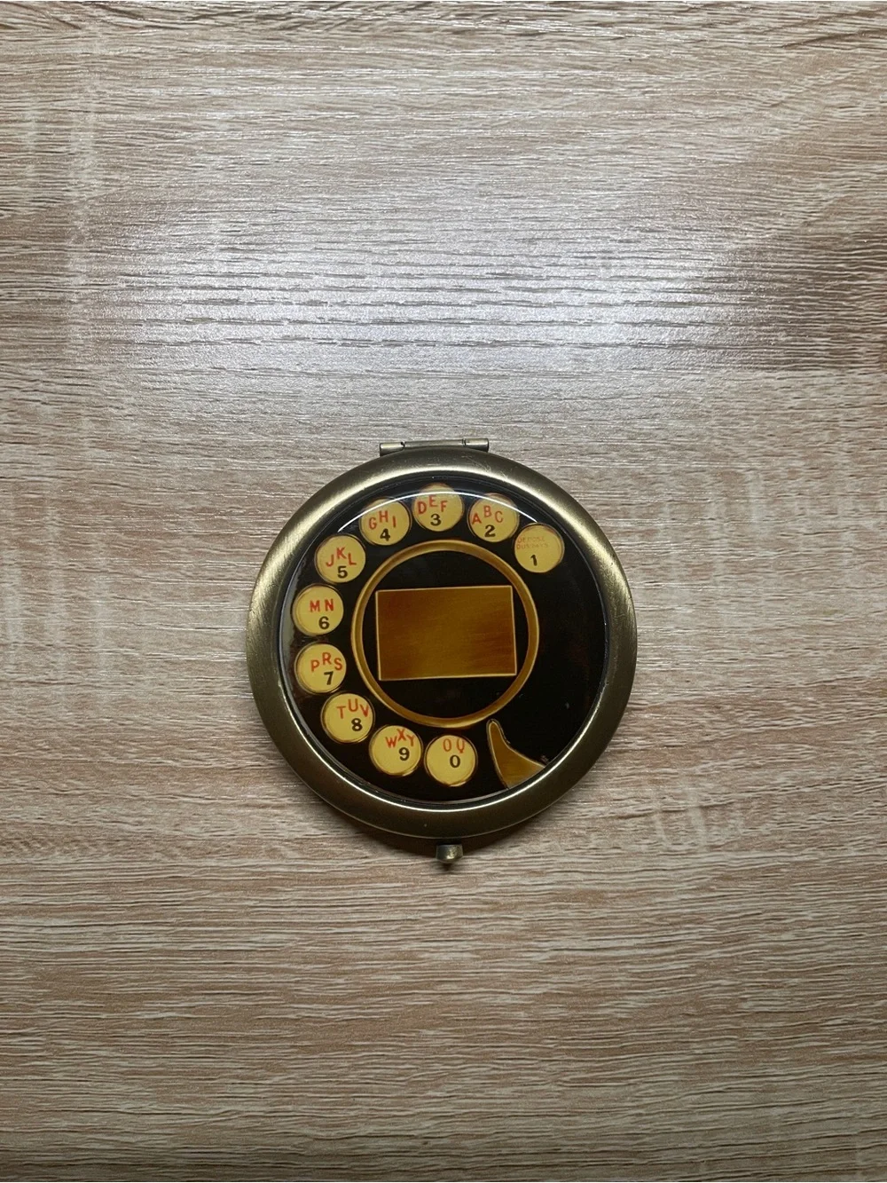 Vintage Rotary Phone Handheld Mirror